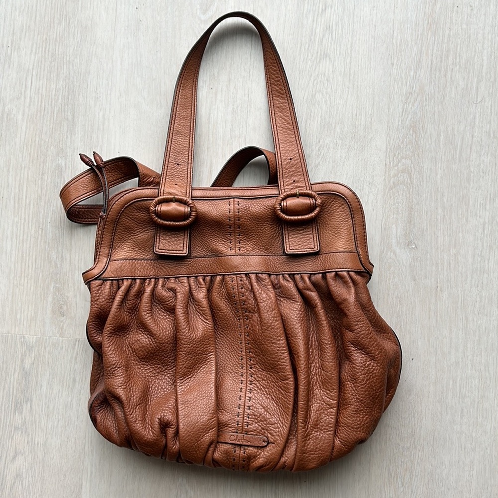 Brown leather Cole haan purse